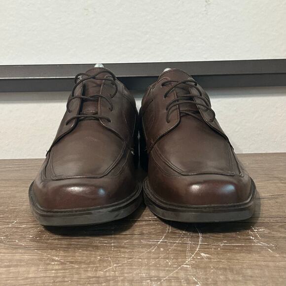 Johnston and Murphy Norvell Moc Toe Men’s Leather Dress Shoes Size 8.5 Brown - Picture 2 of 8